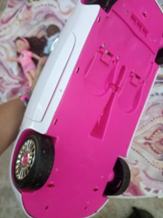Coche de Muñecas Barbie Blanco y Rosa