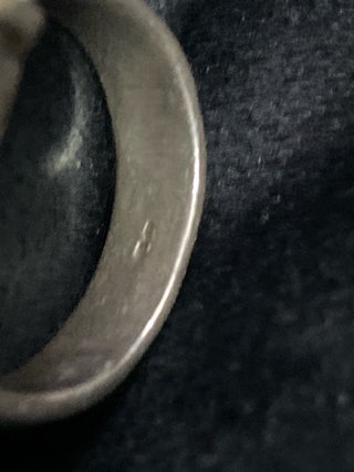 ANILLO ANTIGUO PLATA Y RUBI