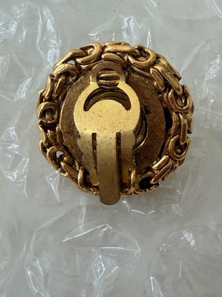 Pendientes Chanel Perla Clip Dorados Vintage