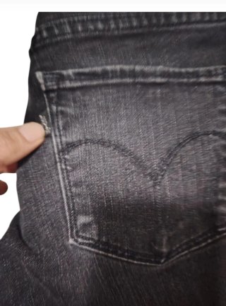 Levi's Jeans Negro Cintura Baja Skinny