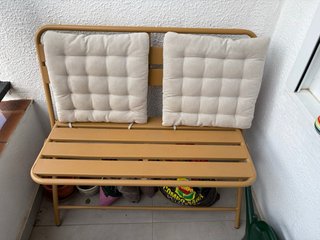 Banco Jardín/Balcón Plegable Mostaza 90cm