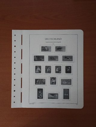 Sellos RDA 1959 MNH y hojas preimpresas Leuchtturm