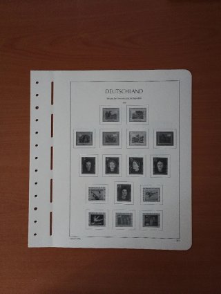 Sellos RDA 1959 MNH y hojas preimpresas Leuchtturm