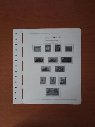 Sellos RDA 1959 MNH y hojas preimpresas Leuchtturm