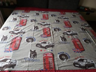 Set di 2 copriletto sing.  a tema Londra e New  Y.