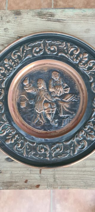 Platos decorativo de bronce