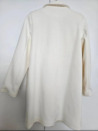 Abrigo blanco crema talla S/M.