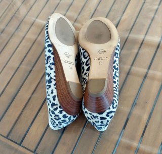 Molliter Scarpe Donna Pelle Peep Toe Animalier