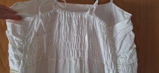 Vestido blanco ibicenco mujer volantes