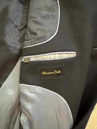 Abrigo lana y cachemira Massimo Dutti azul
