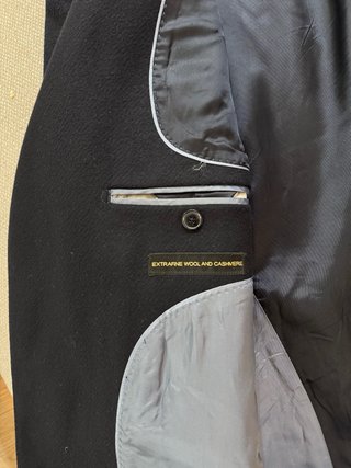 Abrigo lana y cachemira Massimo Dutti azul