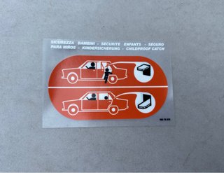 Pegatina Seguridad Niños Fiat ref.: 603 70 875
