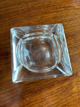 Cenicero de cristal vintage cuadrado