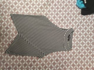 Top Bershka rayas cuello alto