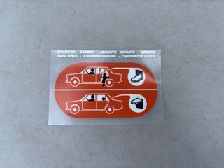 Pegatina Seguridad Niños Fiat