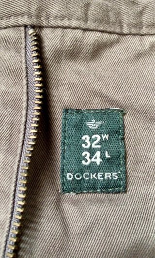 Pantalón largo Dockers marrón 32W/34L