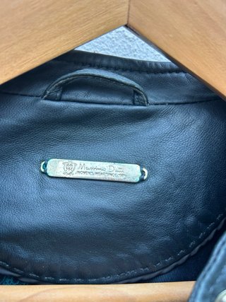 Chaqueta Piel Massimo Dutti Azul