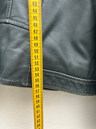 Chaqueta Piel Massimo Dutti Azul