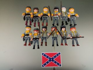 Lote 12 Figuras Soldados Confederados