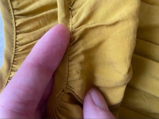 Vestido Zara mostaza manga abullonada talla única