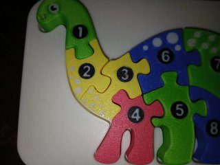 Puzzle Dinosaurio Números Montessori