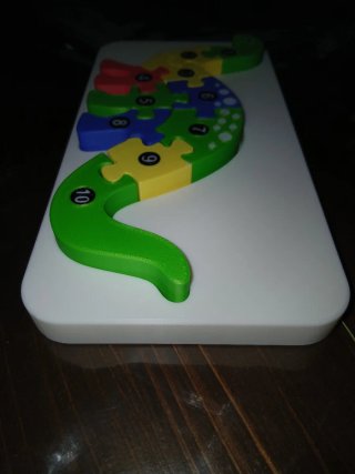 Puzzle Dinosaurio Números Montessori