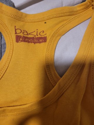 Lote 4 Camisetas Tirantes Morado Gris Amarillo