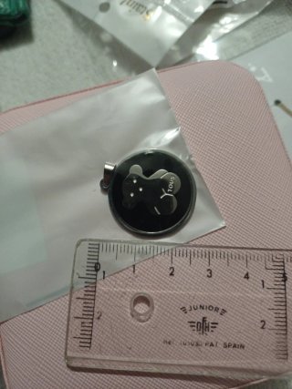Colgante Oso Acero Inox Negro y Plateado