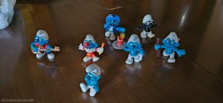 Lotto di 7 puffi Pejo Schleich