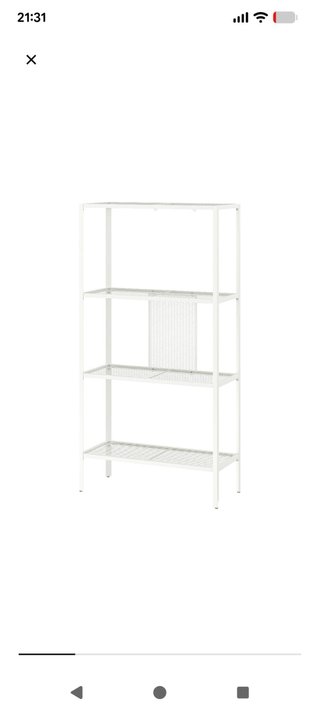 2 Estanterías Metálica Blancas IKea Baggebo