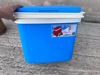 Nevera portátil azul 25L vintage, superligera