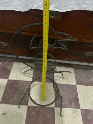Soporte Macetas Metal Pájaro