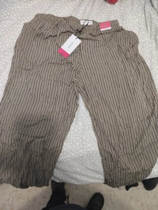Pantalones Lefties rayas beige/marrón Talla L