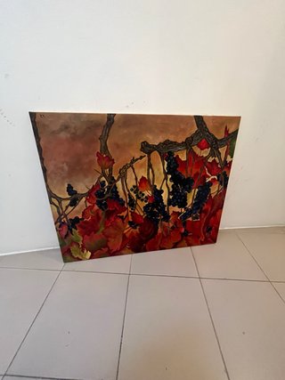 Cuadro Uvas Pintado a Mano