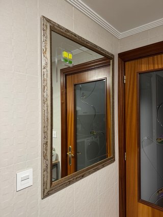 Espejo grande de pared madera y cristal