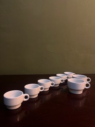 Lote 8 tazas cerámica minimalistas