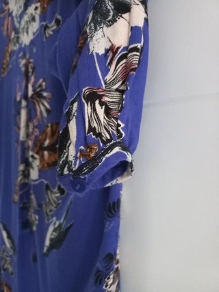 Camisa mujer azul estampada Vila-Talla S- Nueva
