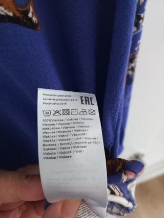 Camisa mujer azul estampada Vila-Talla S- Nueva