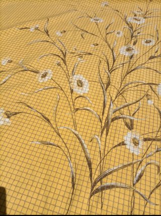 Copriletto estivo giallo con fiori