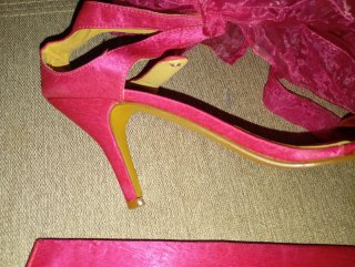 Conjunto Tacón y Bolso Rosa