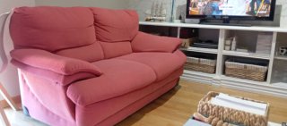 Sofá de 2 plazas rojo