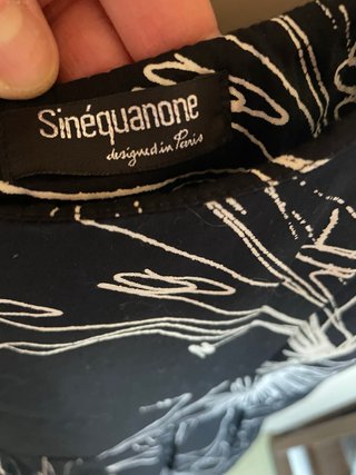 Vestito Sinequanone nero fantasia floreale tg. M