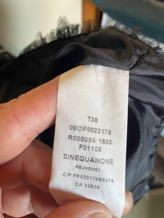 Vestito Sinequanone nero fantasia floreale tg. M