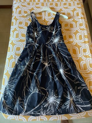 Vestito Sinequanone nero fantasia floreale tg. M