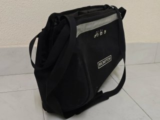 Bicicleta Brompton Negra Plegable + Bolsa Cesta