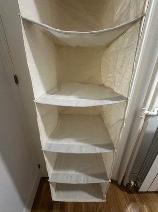 2 set Organizadores de tela colgante beige NUEVOS