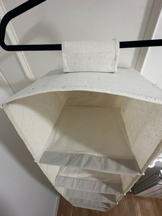 2 set Organizadores de tela colgante beige NUEVOS