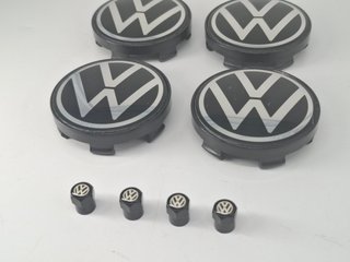 4 coprimozzi VW 60mm + tappi valvole