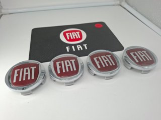 4 Coprimozzi Fiat 60mm + Tappetino Nuovi