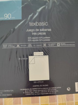 Set di lenzuola 90cm 3 pezzi
